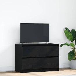 SZAFKA POD TV CZARNA 80X35X54CM DREWNO KLEJONE