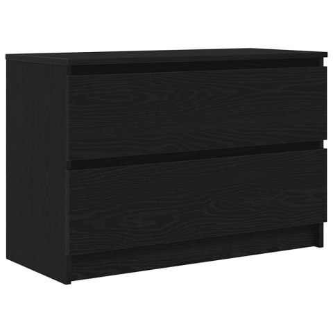 SZAFKA POD TV CZARNA 80X35X54CM DREWNO KLEJONE