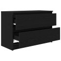 SZAFKA POD TV CZARNA 80X35X54CM DREWNO KLEJONE