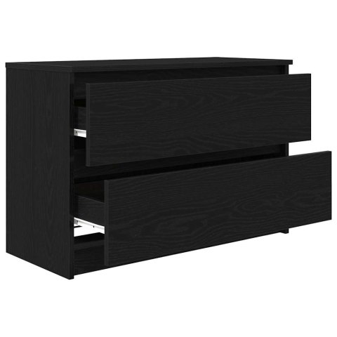 SZAFKA POD TV CZARNA 80X35X54CM DREWNO KLEJONE