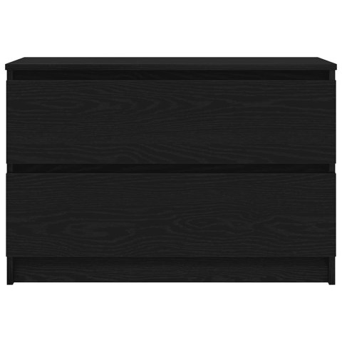 SZAFKA POD TV CZARNA 80X35X54CM DREWNO KLEJONE