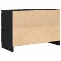 SZAFKA POD TV CZARNA 80X35X54CM DREWNO KLEJONE