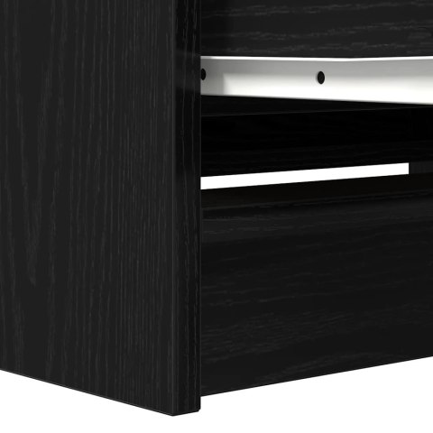 SZAFKA POD TV CZARNA 80X35X54CM DREWNO KLEJONE