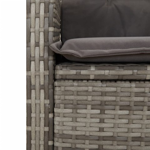 4-CZ. ZESTAW MEBLI DO OGRODU PODUSZKI SZARY RATTAN PE