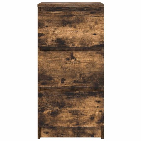 KOMODA DĄB WĘDZONY 37,5X35X76CM DREWNO KLEJONE