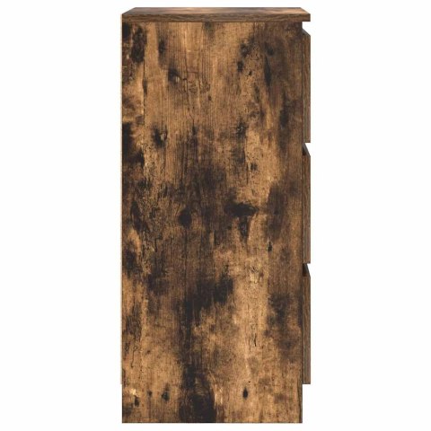 KOMODA DĄB WĘDZONY 37,5X35X76CM DREWNO KLEJONE