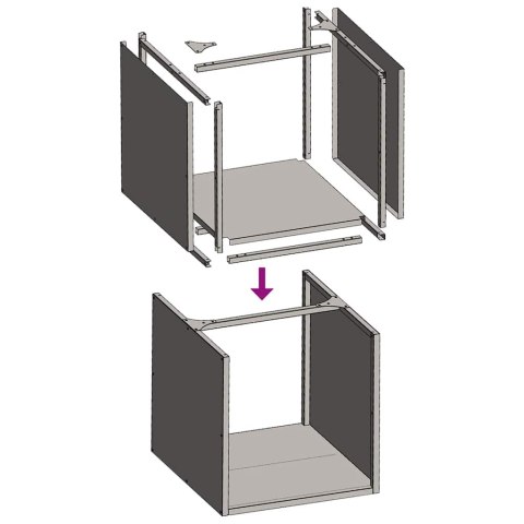 STOJAK NA DREWNO OPAŁOWE 40X40X40CM STAL NIERDZEWNA
