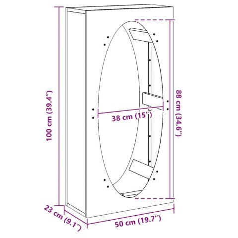 STOJAK NA DREWNO OPAŁOWE 50X23X100CM STAL NIERDZEWNA