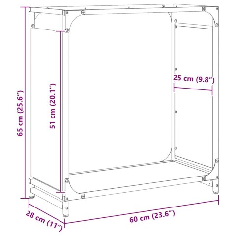 STOJAK NA DREWNO OPAŁOWE 60X28X65CM STAL WALCOWANA NA ZIMNO