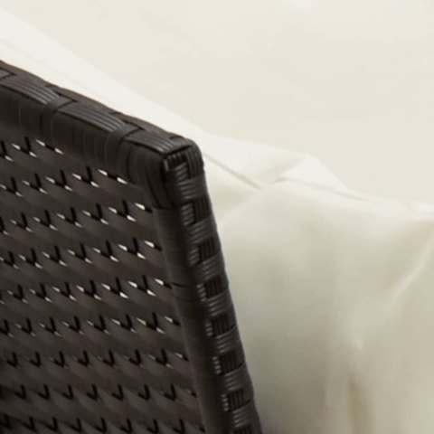 FOTEL OGRODOWY Z PODUSZKAMI RATTAN PE CZARNY