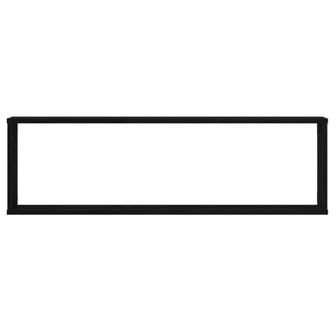 PÓŁKI ŚCIENNE SZEŚCIENNE 4 SZT. CZARNY DĄB 100X15X30CM