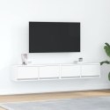 SZAFKI POD TV 2 SZT. BIAŁE 80X31X25,5CM DREWNO KLEJONE