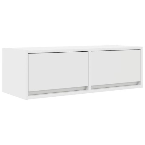 SZAFKI POD TV 2 SZT. BIAŁE 80X31X25,5CM DREWNO KLEJONE