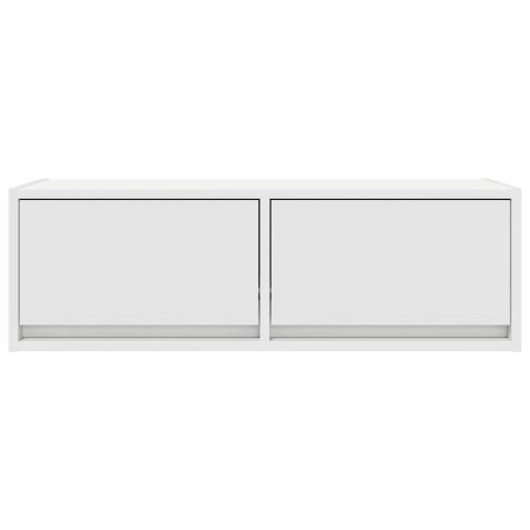 SZAFKI POD TV 2 SZT. BIAŁE 80X31X25,5CM DREWNO KLEJONE