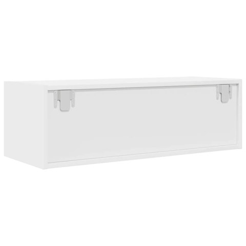 SZAFKI POD TV 2 SZT. BIAŁE 80X31X25,5CM DREWNO KLEJONE
