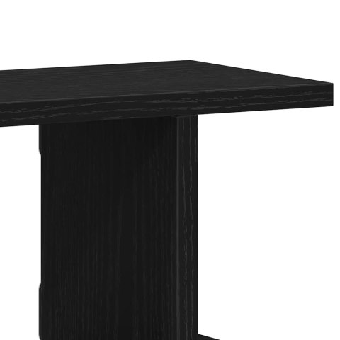 PÓŁKI ŚCIENNE 2 SZT. DĄB CZARNY 75X18X20CM DREWNO KLEJONE