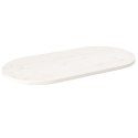 BLAT STOŁU BIAŁY 100X50X2,5CM LITE DREWNO SOSNOWE OWALNY