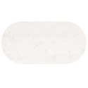BLAT STOŁU BIAŁY 90X45X2,5CM LITE DREWNO SOSNOWE OWALNY