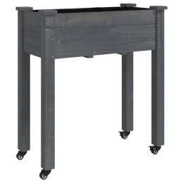 DONICA NA KÓŁKACH Z WYŚCIÓŁKĄ SZARA 71X37X80CM JODŁOWA