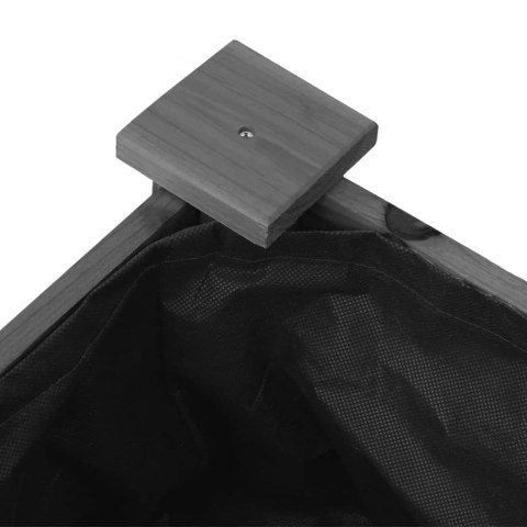 DONICA NA KÓŁKACH Z WYŚCIÓŁKĄ SZARA 71X37X80CM JODŁOWA