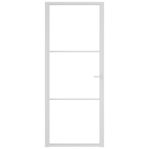 DRZWI WEWNĘTRZNE 83X201,5CM BIAŁE SZKŁO ESG I ALUMINIUM