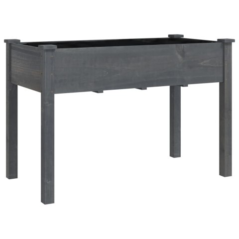 KWIETNIK Z WYŚCIÓŁKĄ SZARY 118X59X76CM DREWNO JODŁOWE