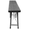 SKŁADANE ŁAWKI OGRODOWE 2 SZT. 180CM HDPE CZARNE