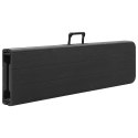SKŁADANE ŁAWKI OGRODOWE 2 SZT. 180CM HDPE CZARNE
