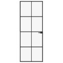 DRZWI WEWNĘTRZNE CZARNE 76X201,5CM SZKŁO I ALUMINIUM
