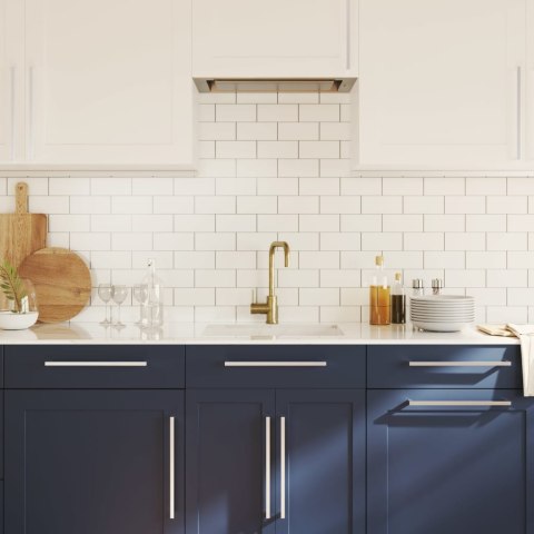 UCHWYTY DO SZAFEK 10 SZT. SREBRNE 320MM STAL NIERDZEWNA