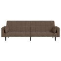 2-OSOBOWA KANAPA 2 PODUSZKI KOLOR TAUPE TAPICEROWANA TKANINĄ