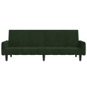 2-OSOBOWA KANAPA CIEMNOZIELONA TAPICEROWANA AKSAMITEM