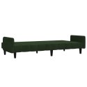 2-OSOBOWA KANAPA CIEMNOZIELONA TAPICEROWANA AKSAMITEM