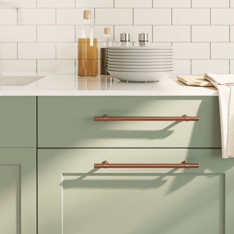 UCHWYTY DO SZAFEK 20 SZT. BRĄZ 224MM STAL NIERDZEWNA