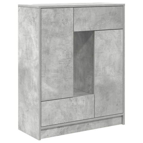 KOMODA Z SZUFLADAMI I DRZWIAMI SZAROŚĆ BETONU 73X31X90CM