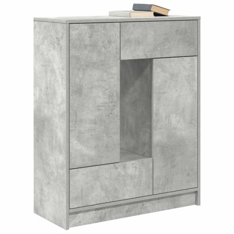KOMODA Z SZUFLADAMI I DRZWIAMI SZAROŚĆ BETONU 73X31X90CM