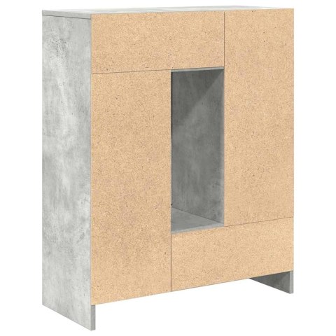 KOMODA Z SZUFLADAMI I DRZWIAMI SZAROŚĆ BETONU 73X31X90CM