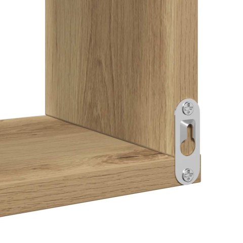 PÓŁKI ŚCIENNE 2 SZT. DĄB ARTISAN 40X40X49,5CM