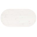 BLAT STOŁU BIAŁY 110X55X2,5CM LITE DREWNO SOSNOWE OWALNY