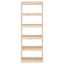 REGAŁ NA KSIĄŻKI/PRZEGRODA 60X30X167,5CM LITE DREWNO SOSNOWE