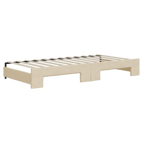 SOFA ROZSUWANA KREMOWA 90X200CM TKANINA