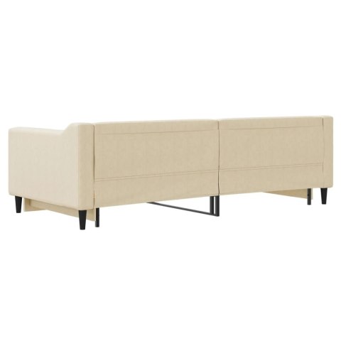SOFA ROZSUWANA KREMOWA 90X200CM TKANINA