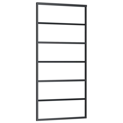 DRZWI PRZESUWNE Z OSPRZĘTEM SZKŁO ESG I ALUMINIUM 90X205CM