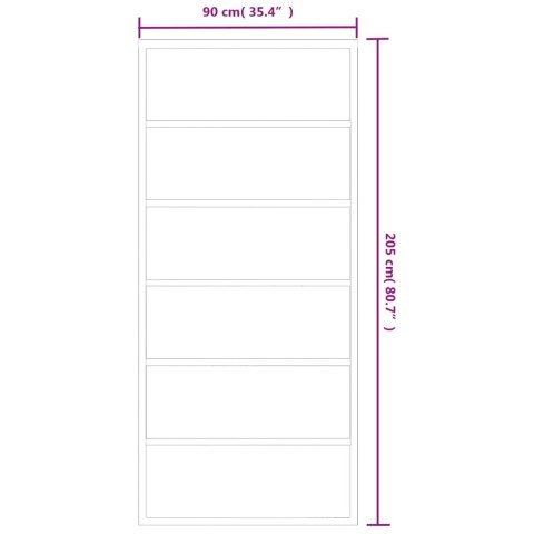 DRZWI PRZESUWNE Z OSPRZĘTEM SZKŁO ESG I ALUMINIUM 90X205CM