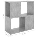 REGAŁ NA KSIĄŻKI BETONOWY SZARY 60X24X63CM