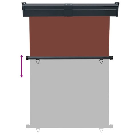 MARKIZA BOCZNA TARASOWA OGRÓD BALKON ROLETA PARAWAN OSŁONA 125X250CM BRĄZOWA