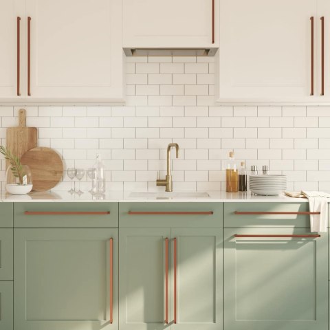 UCHWYTY DO SZAFEK 5 SZT. BRĄZ 480MM STAL NIERDZEWNA