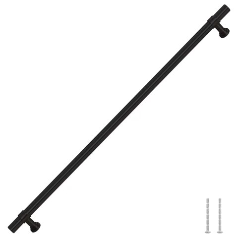 UCHWYTY DO SZAFEK 5 SZT. CZARNE 320MM STAL NIERDZEWNA