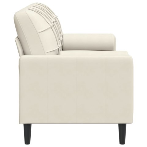 3-OSOBOWA SOFA Z PODUSZKAMI KREMOWA 180CM AKSAMIT