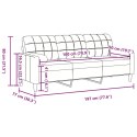 3-OSOBOWA SOFA Z PODUSZKAMI KREMOWA 180CM AKSAMIT